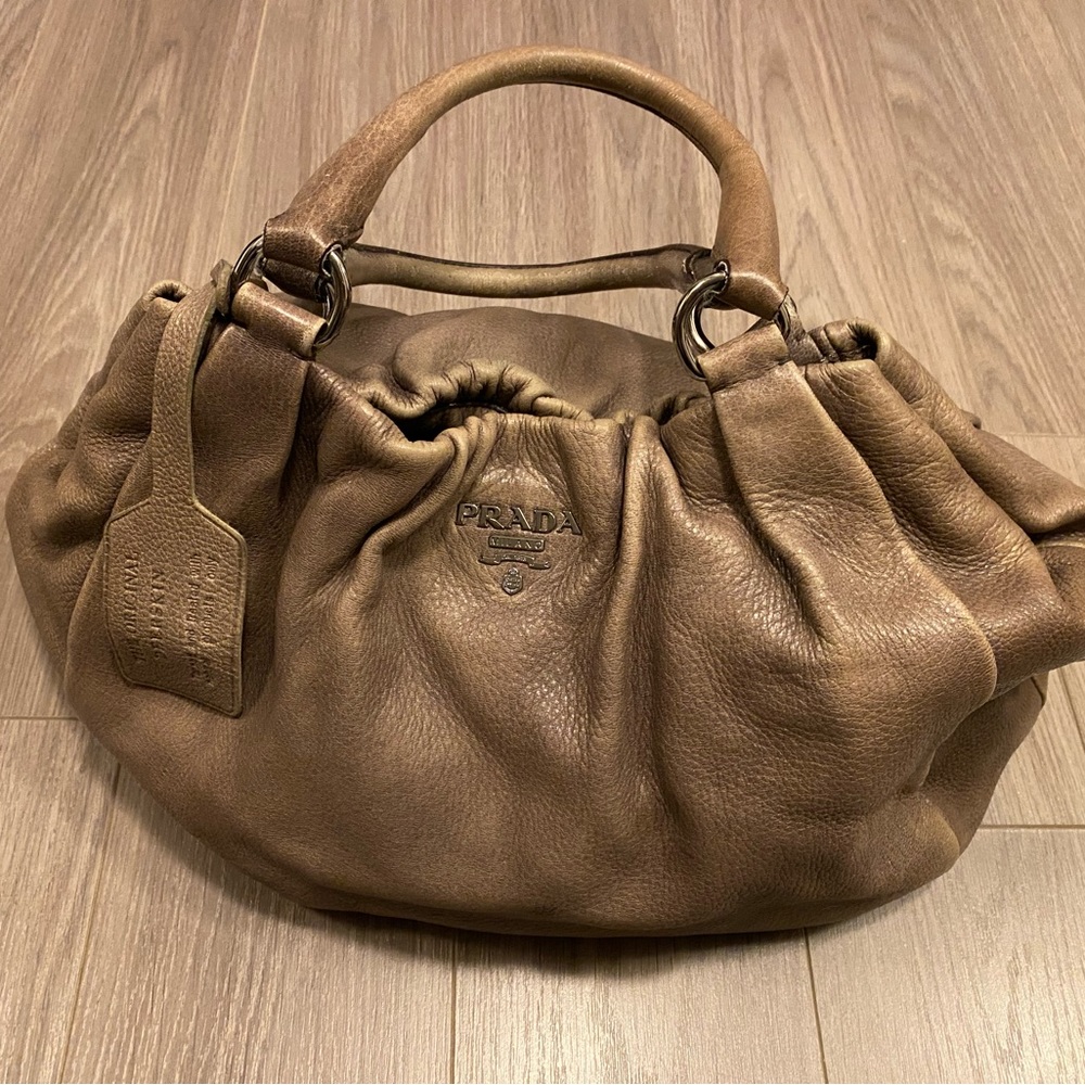 Authentic PRADA Cervo Antik deerskin purse